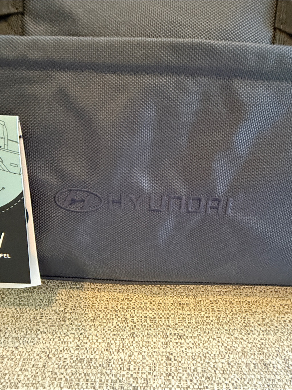 Halfday Premium Garment Duffel Navy Blue Embroidered Hyundai Logo Nwt — image 3 of 8